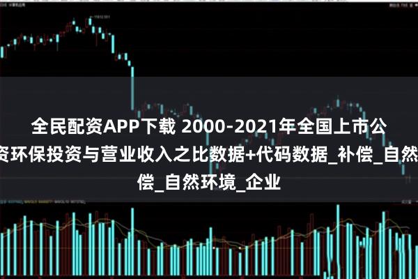 全民配资APP下载 2000-2021年全国上市公司绿色投资环保投资与营业收入之比数据+代码数据_补偿_自然环境_企业